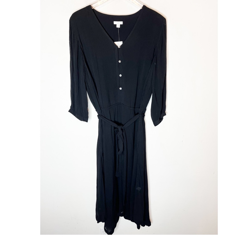 J.JILL NWT Black 3/4 Sleeve Maxi Dress Size 1X